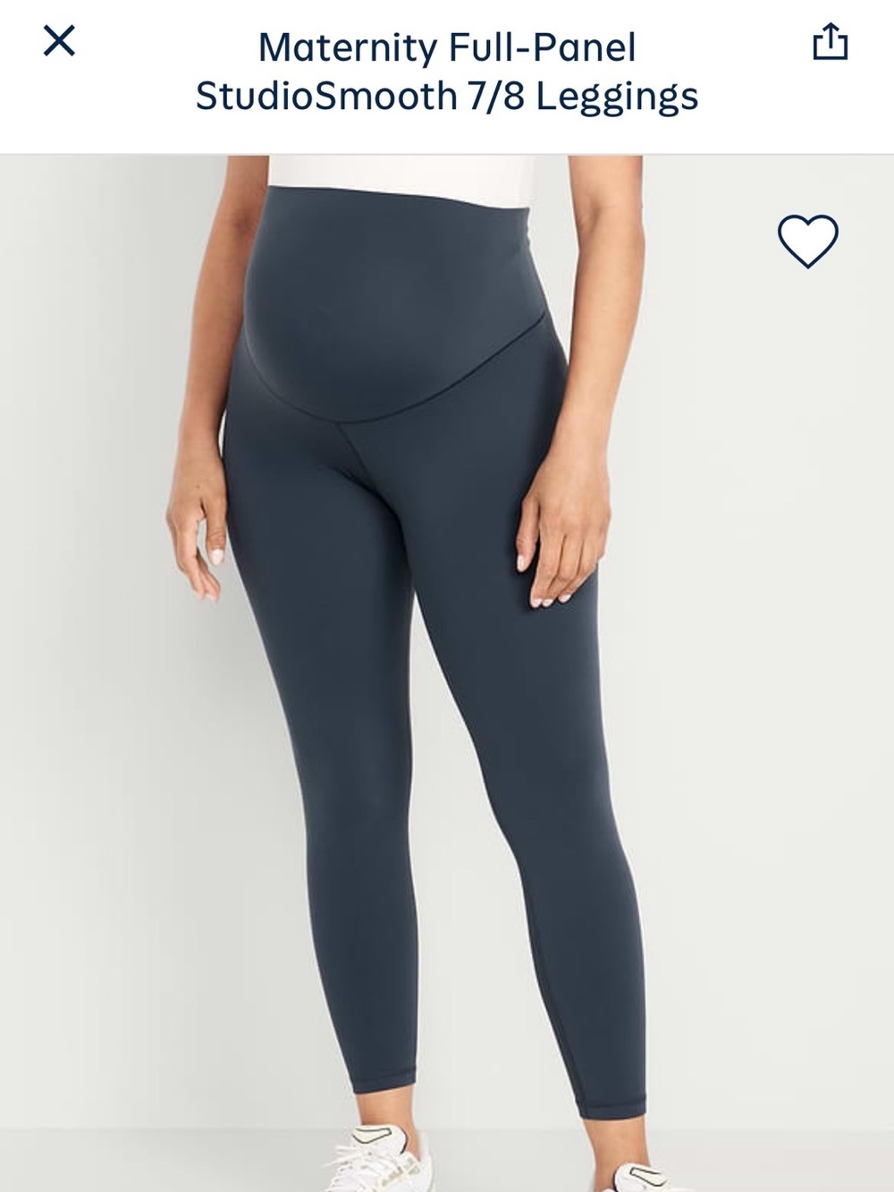 Old Navy Maternity Full-Panel 7/8 Leggings — navy